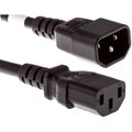 Unirise Usa Data Center Rated Power Cord C13-C14, 14Awg, 15Amp, 250V, Sjt Jacket,  PWCD-C13C14-15A-06F-BLK